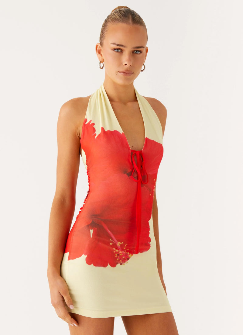 Know You Better Mini Dress - Scarlet Floral